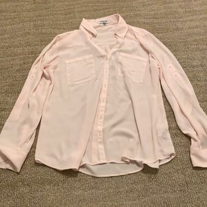 Blush pink button up